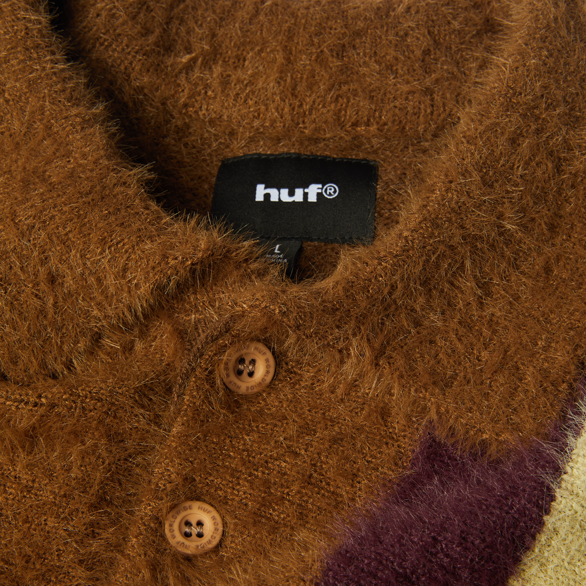 Milton Mohair Polo Sweater HUF, Brown