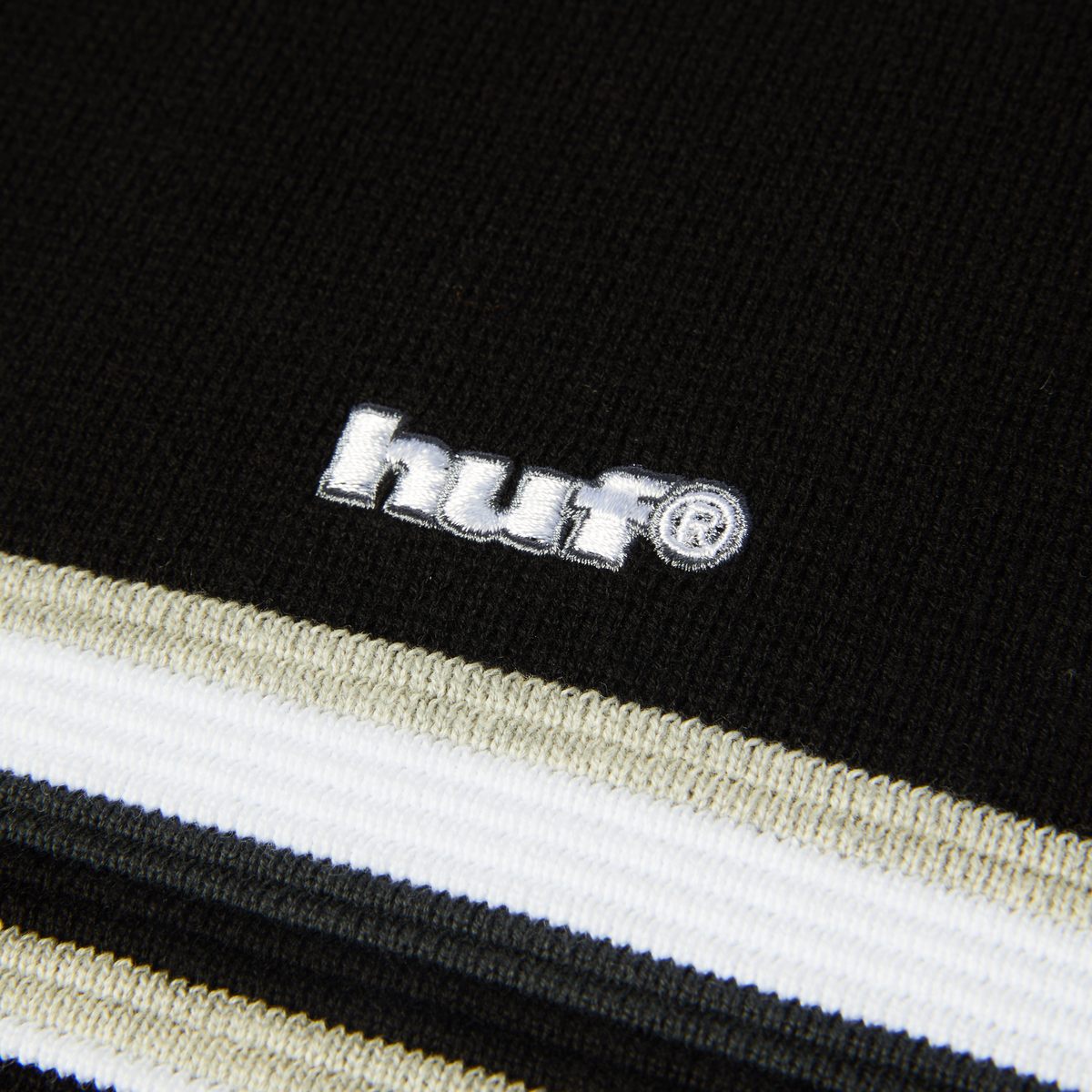 Stratford Stripe Sweater HUF, Black
