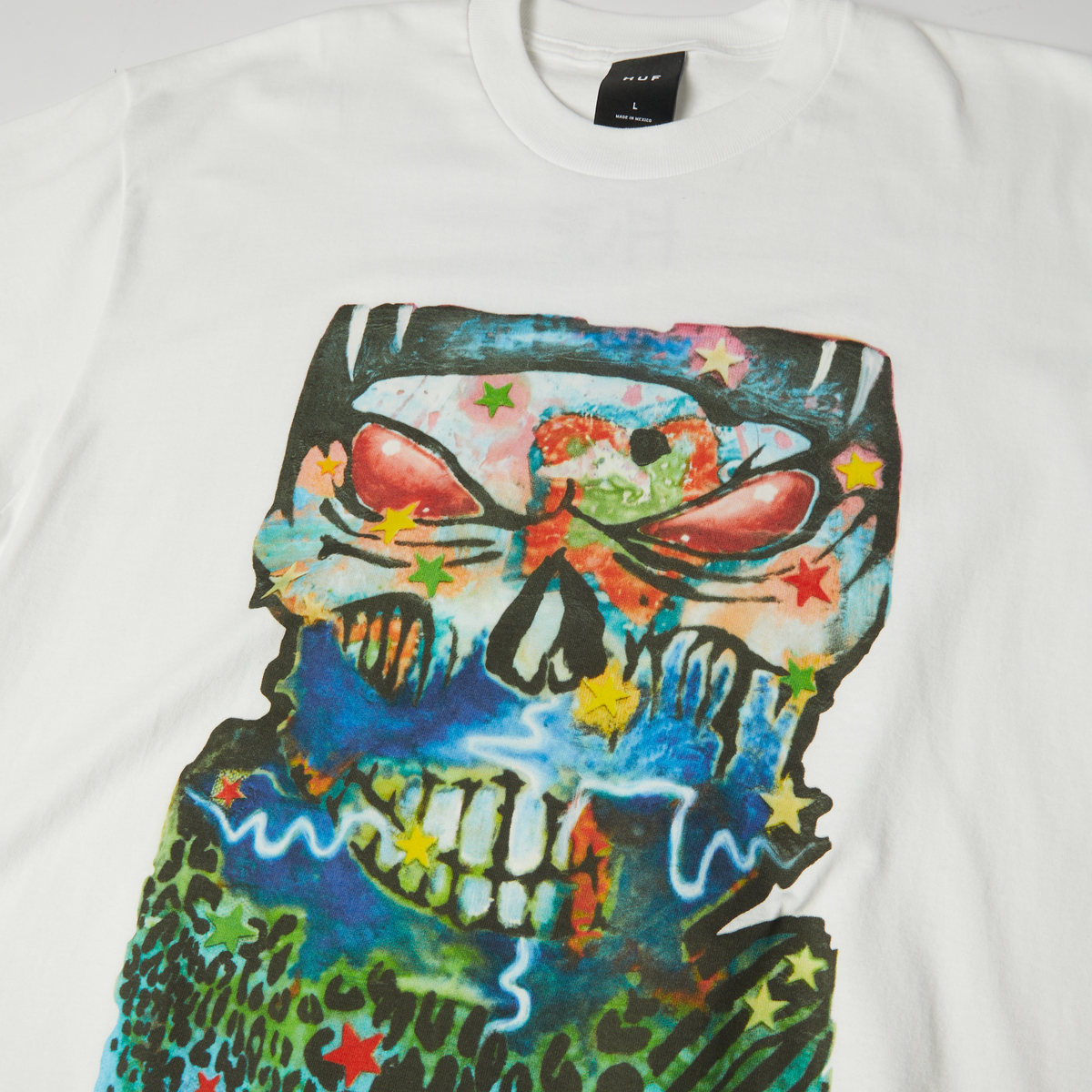 Mia Skull T-Shirt HUF, White