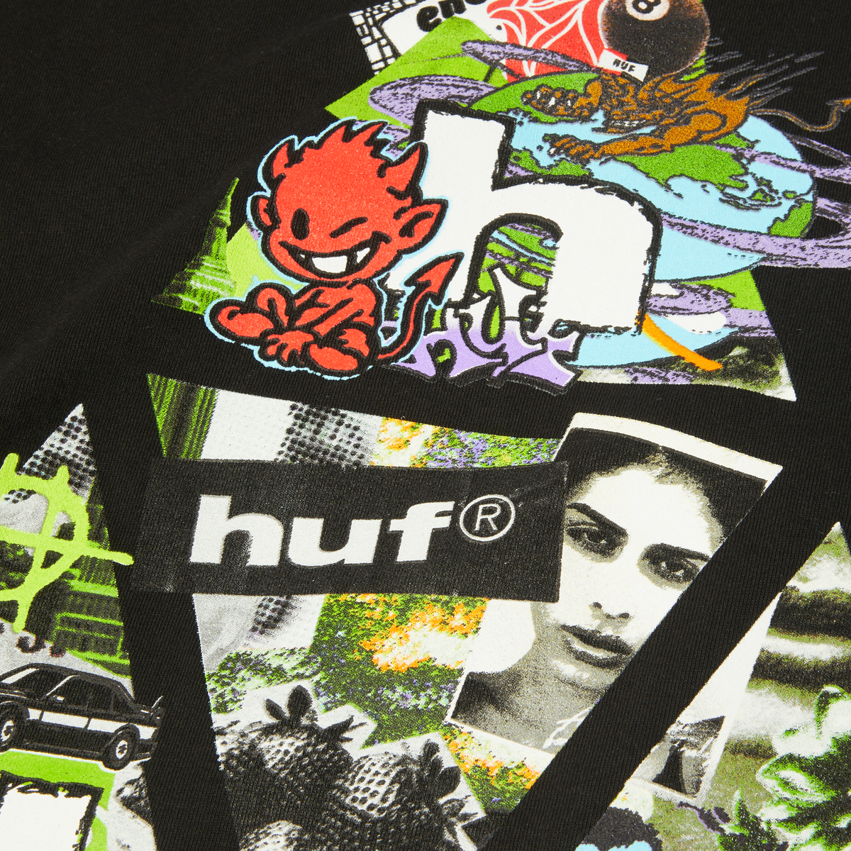 Energy Triple Triangle T-Shirt HUF, Black