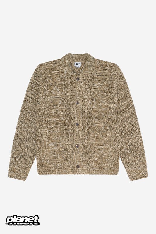 Isar Button Up Sweater Obey, Silver Sage Multi