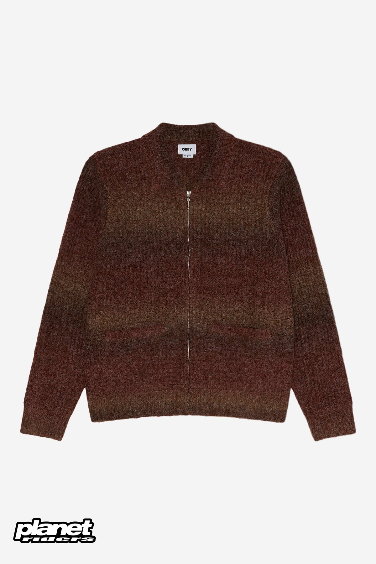 Anton Gradient Cardigan Obey, Brown Multi