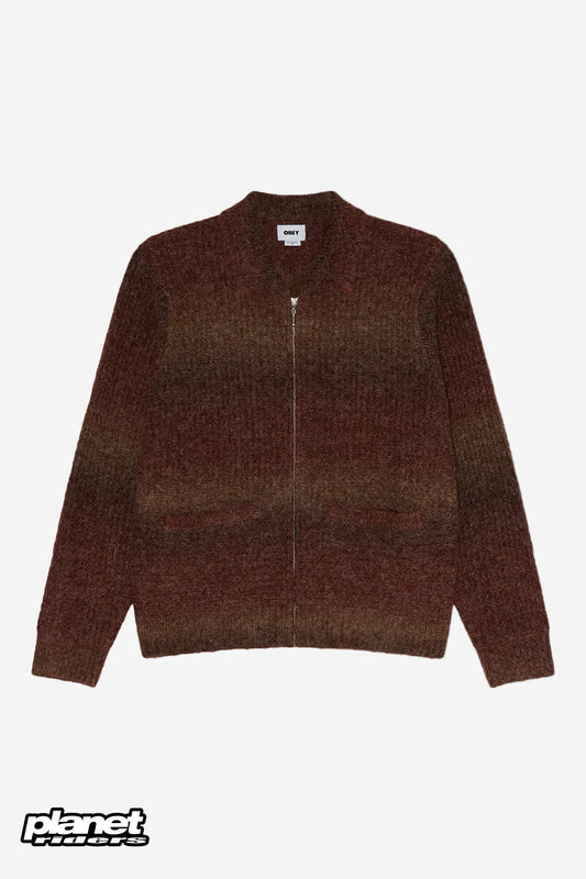 Anton Gradient Cardigan Obey, Brown Multi