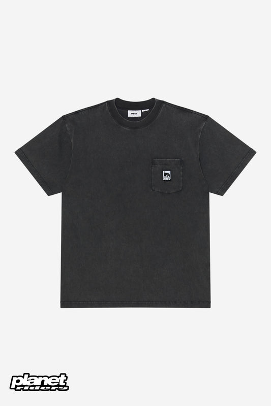 Post Pocket T-Shirt Obey, Dusty Black Limo