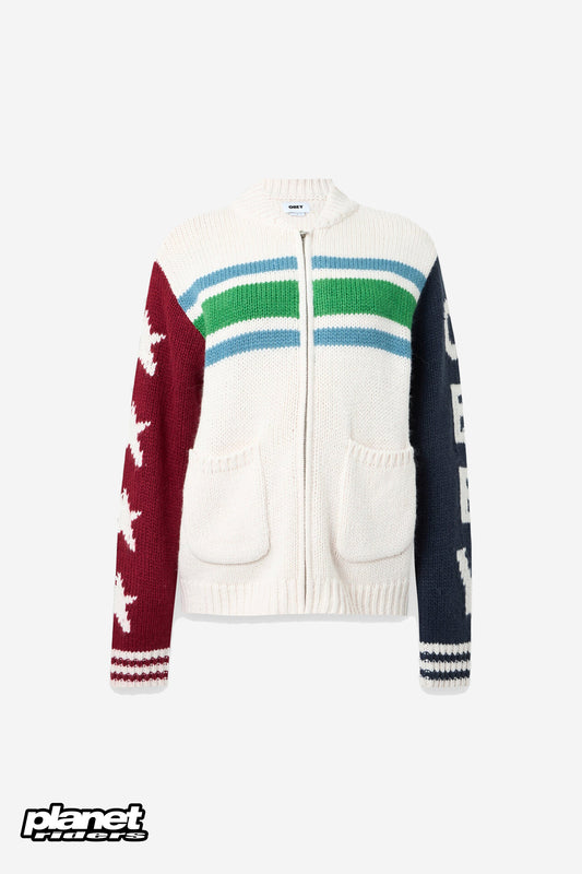 Etta Cowichan Sweater Obey, Unbleached Multi