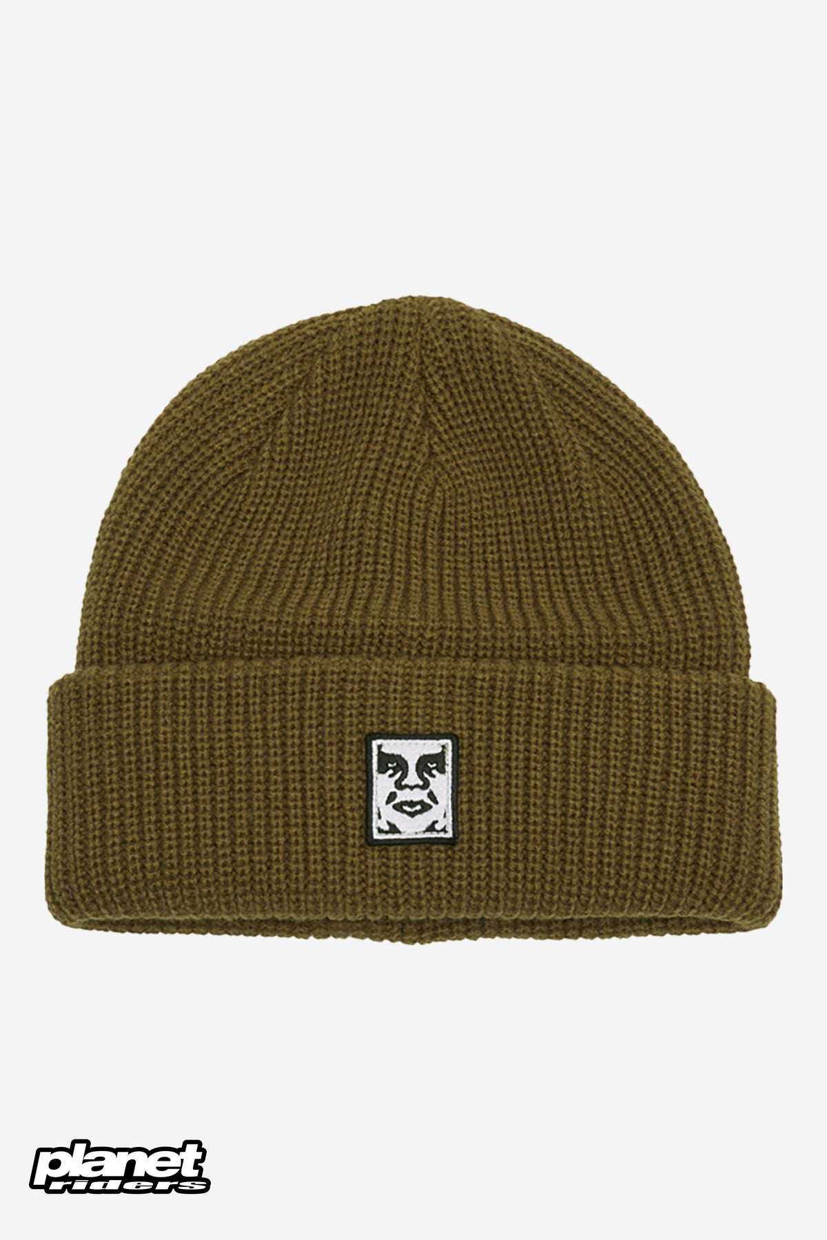 Mid Icon Patch Cuff Beanie Obey, Dull Army / Black