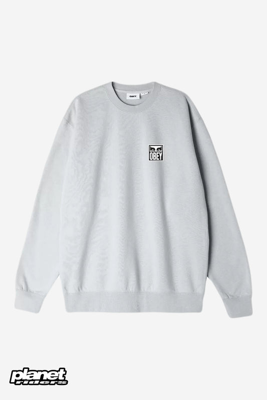 Eyes Icon Crewneck Obey, Heather Grey / Moonstruck / Black