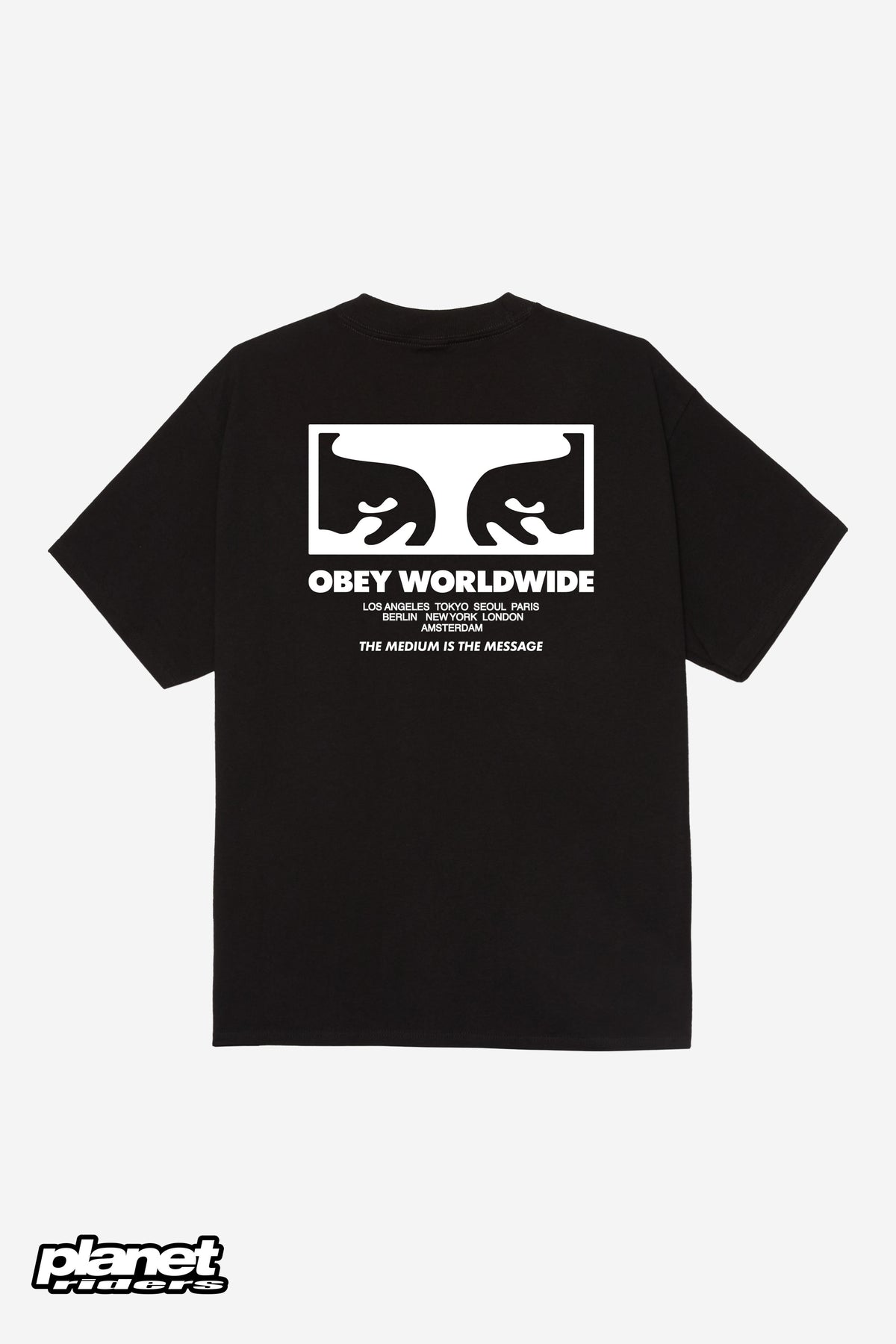 The Medium Is The Message Classic T-Shirt Obey, Black / White