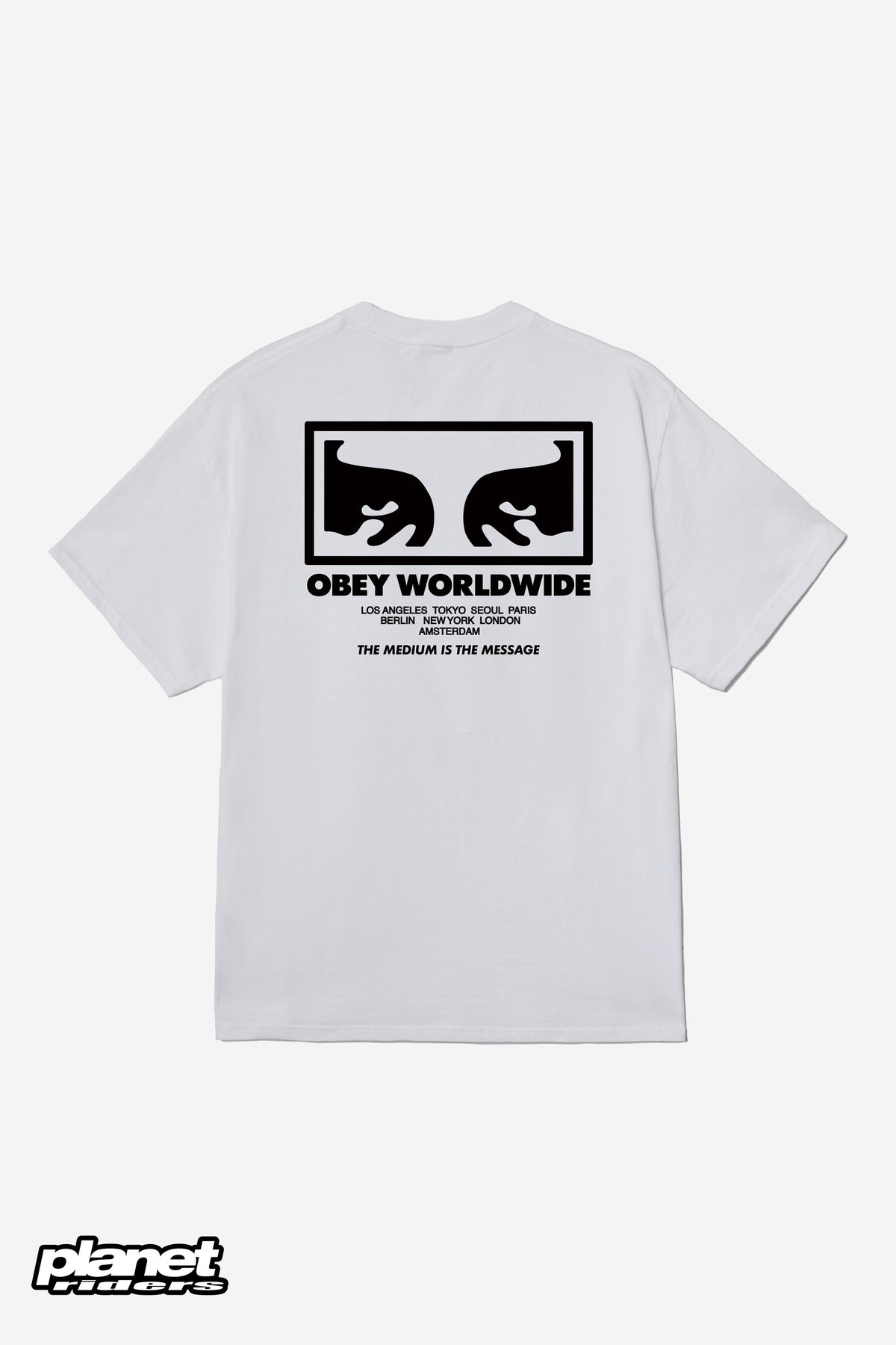 The Medium Is The Message Classic T-Shirt Obey, Black / White