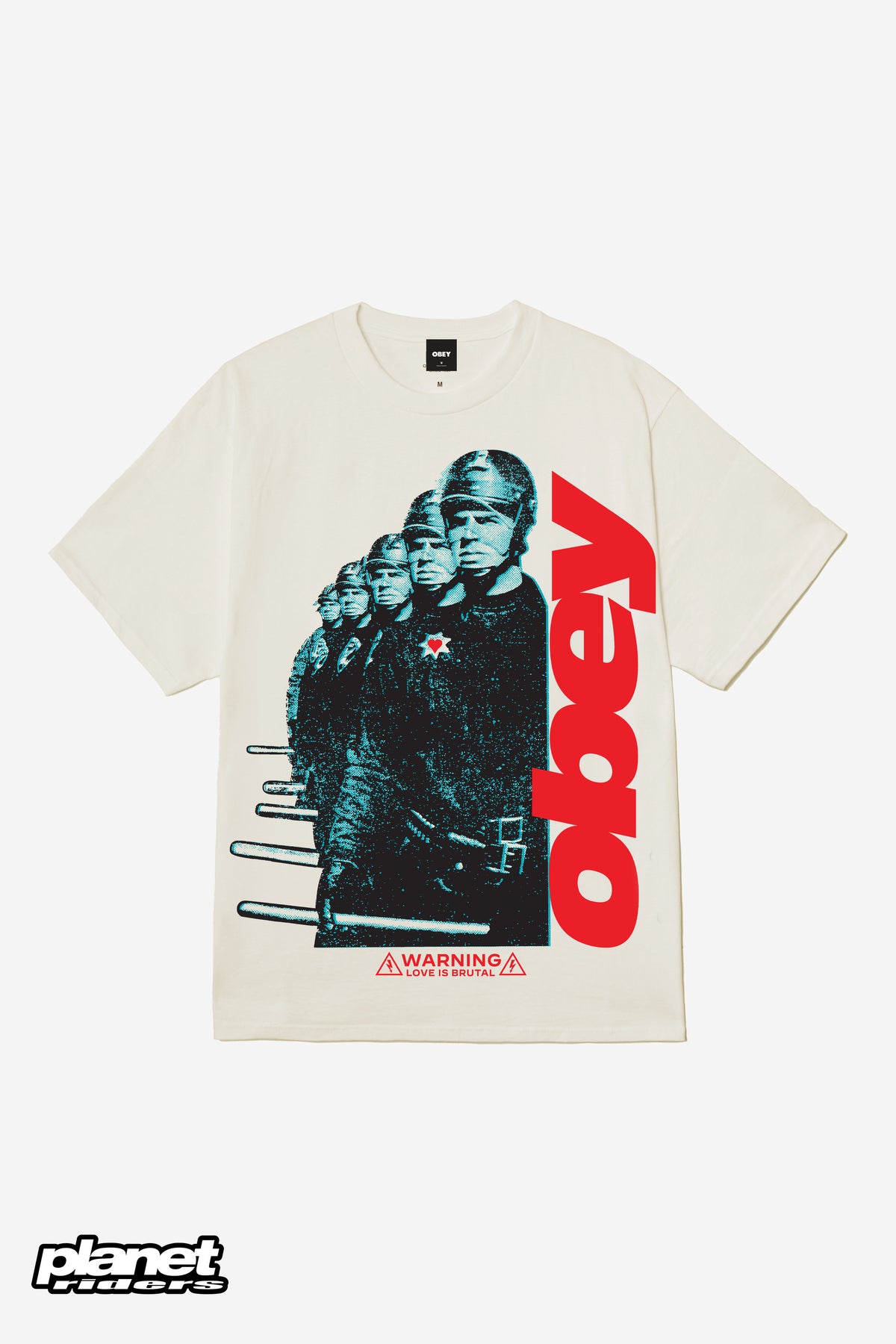 Love Is Brutal Classic T-Shirt Obey, Vintage White