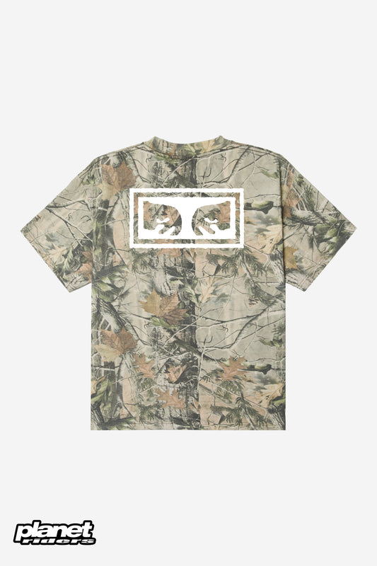 Eyes III Heavyweight T-Shirt Obey, Leaf Camo