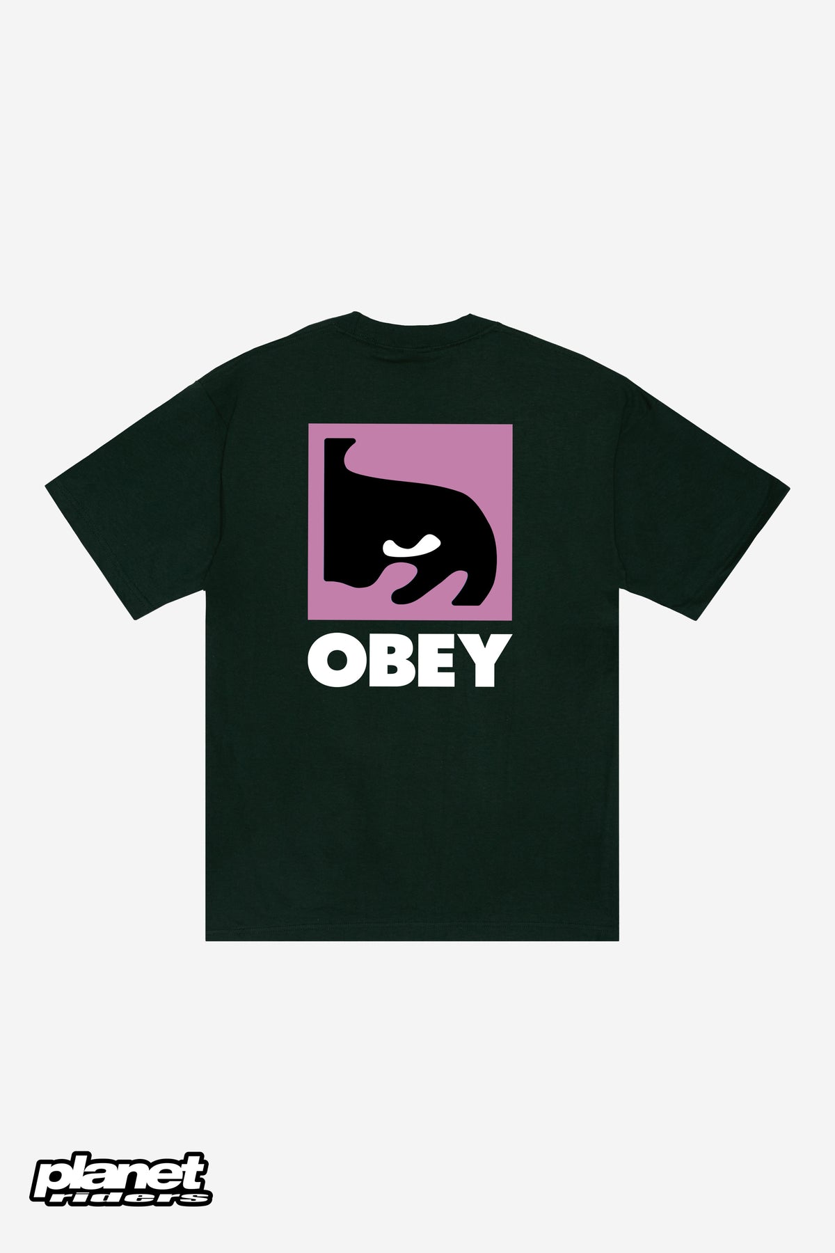 Quarter Eye Icon Heavyweight T-Shirt Obey, Forest Green / White