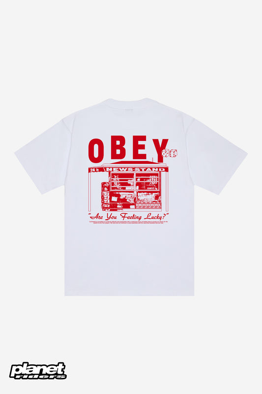 Newstand Heavyweight T-Shirt Obey, White