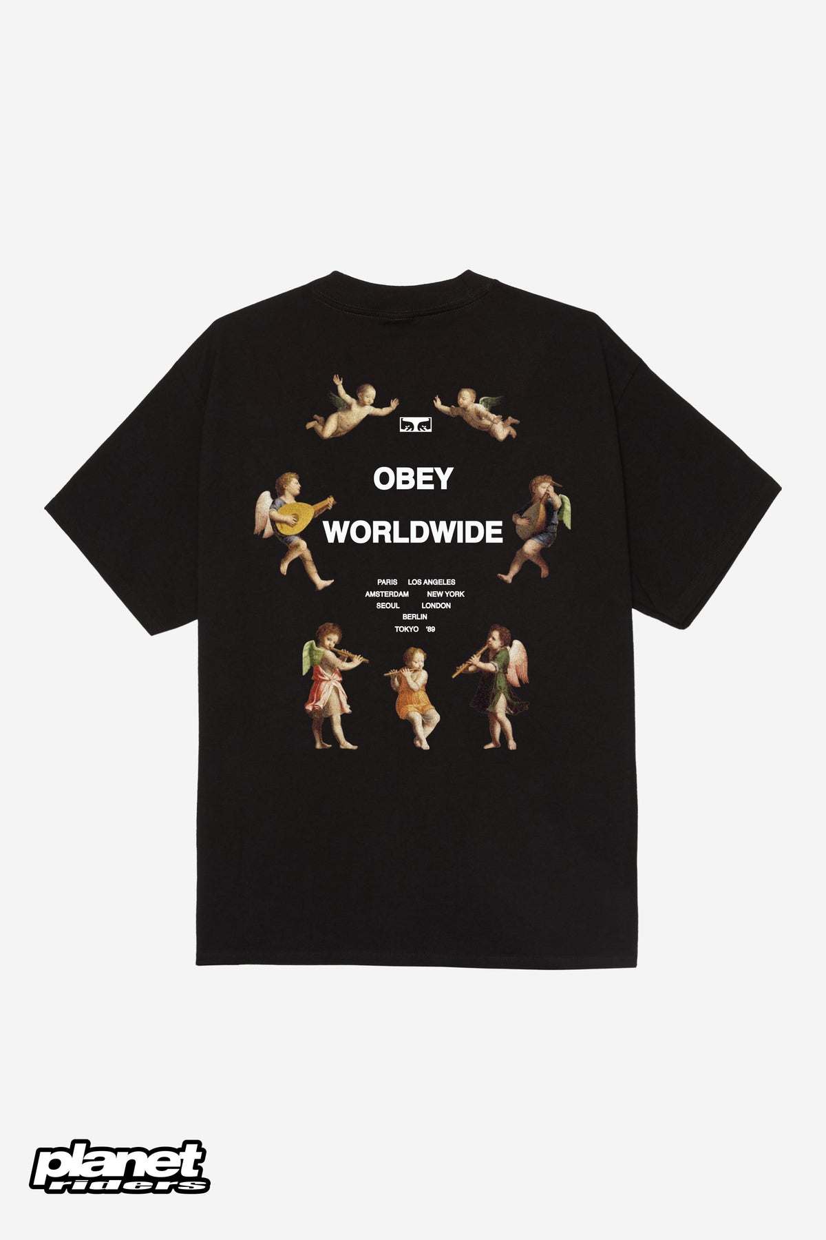 Angels Above Classic T-Shirt Obey, Black / White