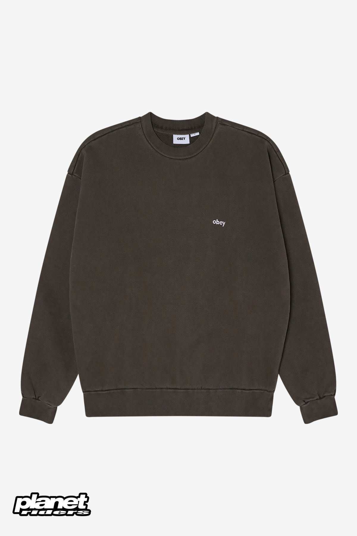 Lowercase Pigment Crewneck Obey, Pigment Black Olive