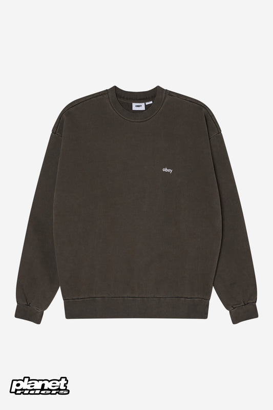 Lowercase Pigment Crewneck Obey, Pigment Black Olive