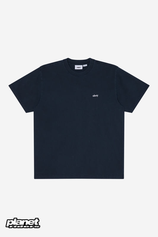 Lowercase Pigment T-Shirt Obey, Pigment Dark Sapphire / Pigment Black Olive