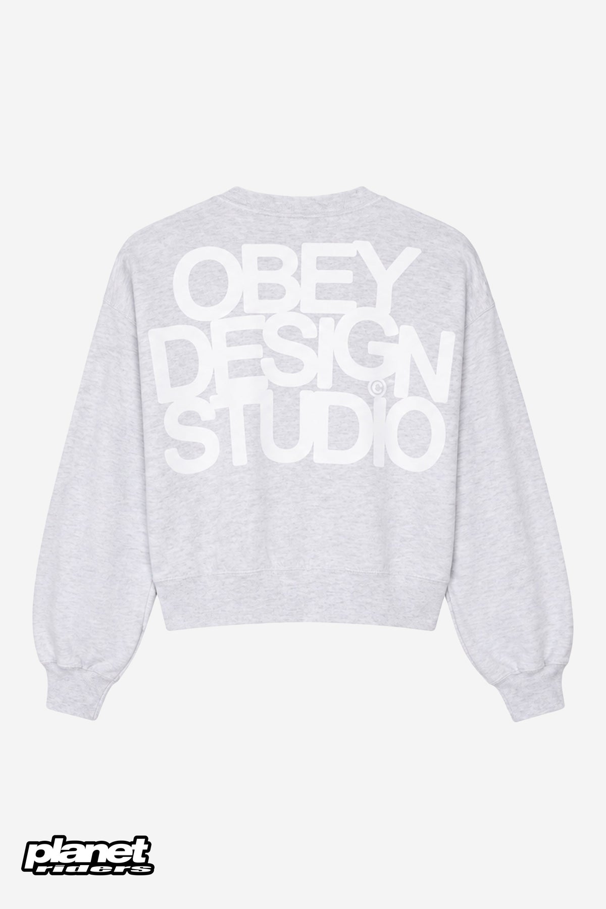 Design Studio Cropped Crewneck Obey, Ash Heather Grey
