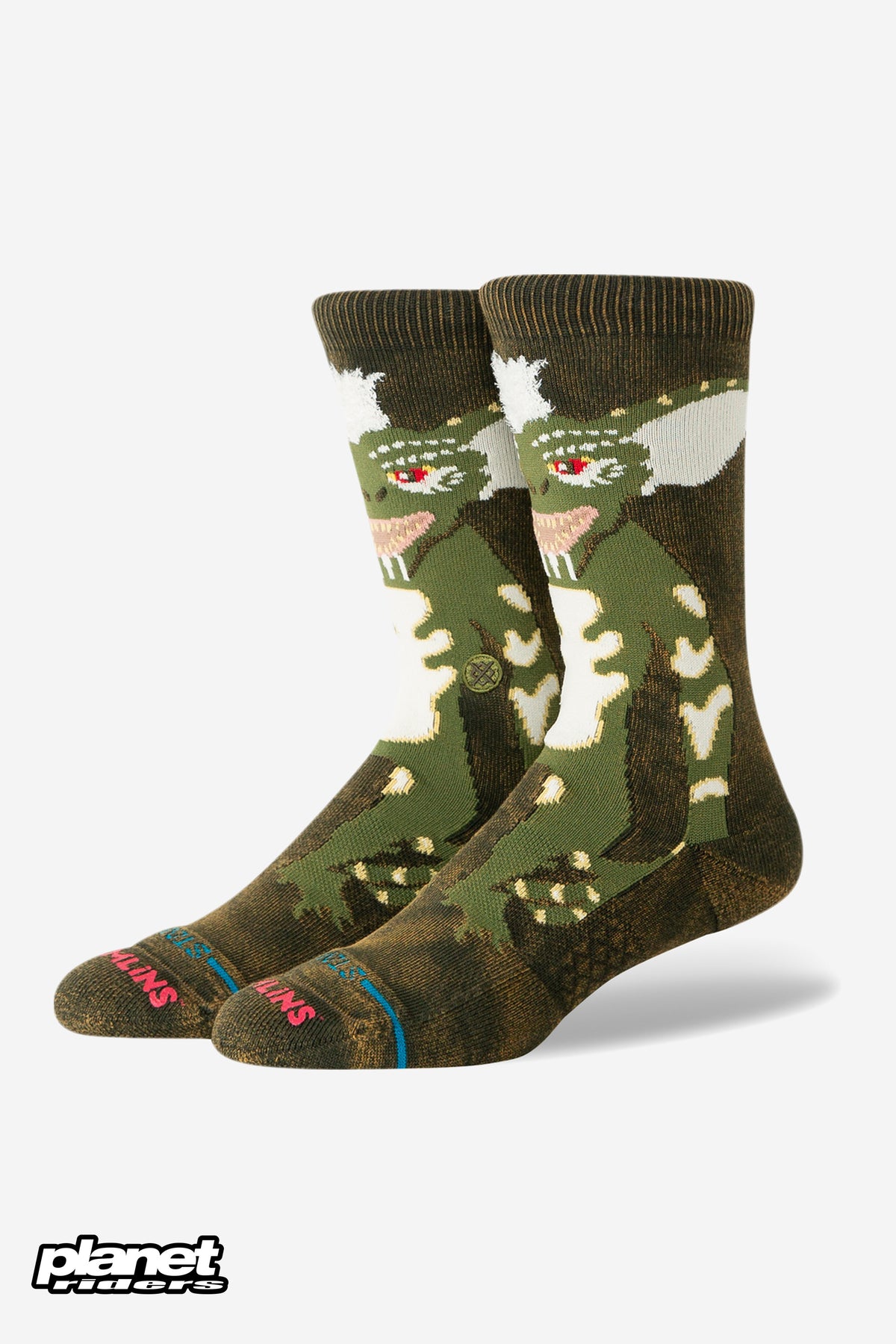 Stripe Gremlins Crew Stance, Dark Green