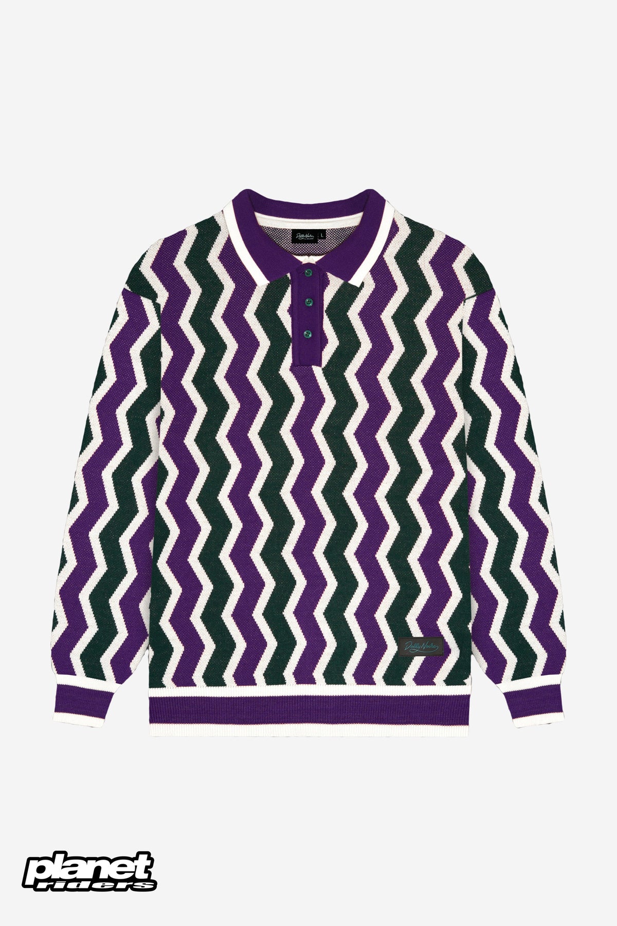 Chevron Polo Sweater Dolly Noire, Multicolor