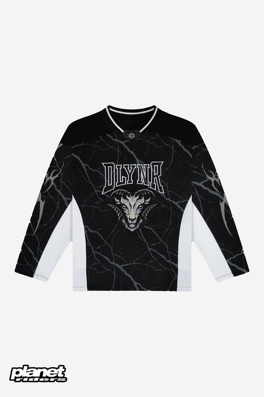 Spikes Hockey Crewneck Dolly Noire, Black / White