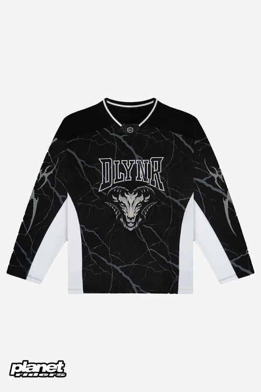 Spikes Hockey Crewneck Dolly Noire, Black / White